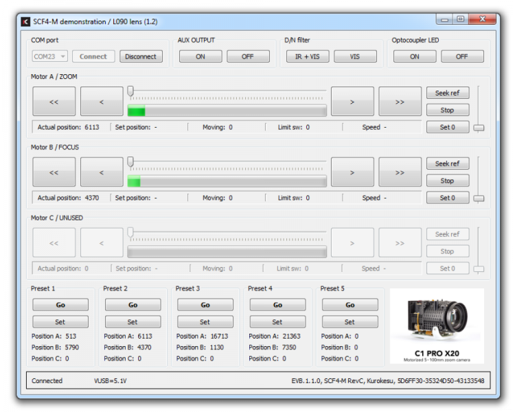 C1 PRO camera with 18x motorized zoom lens and controller kit MK2