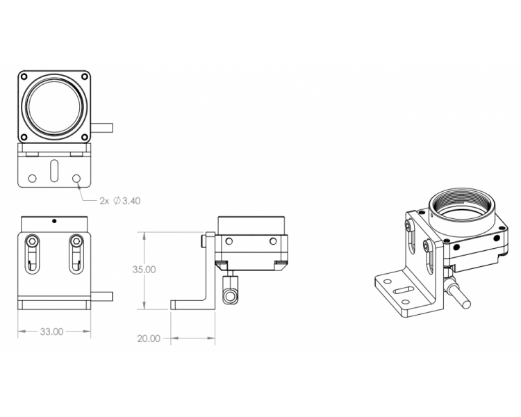 Right angle bracket for C2 camera kit